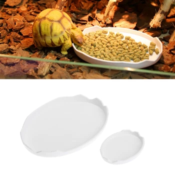 

New Pet Tortoise Snake Reptile Terrarium Drinking Food Water Bowl Dish Feeder Tool