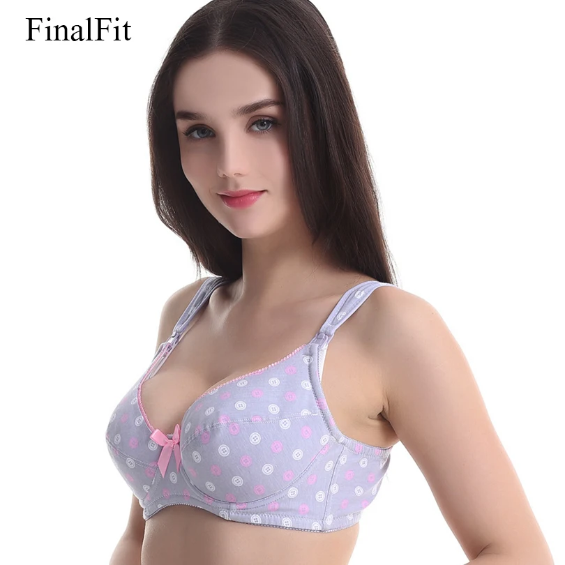 

FinalFit Maternity Nursing Bra Cotton Underwire Breastfeeding Bra for Pregnant Woman