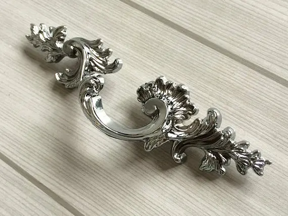 

2.5" Drawer Pull Dresser Pulls Handles Chrome Silver Shabby Chic / Kitchen Cabinet Handle Knobs Pull Retro Hardware Shabby Chic