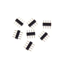 20pcs/lot 4pin RGB connector, 4 pin needle male type 2X 4pin for 3528 5050 RGB LED strip free shipping