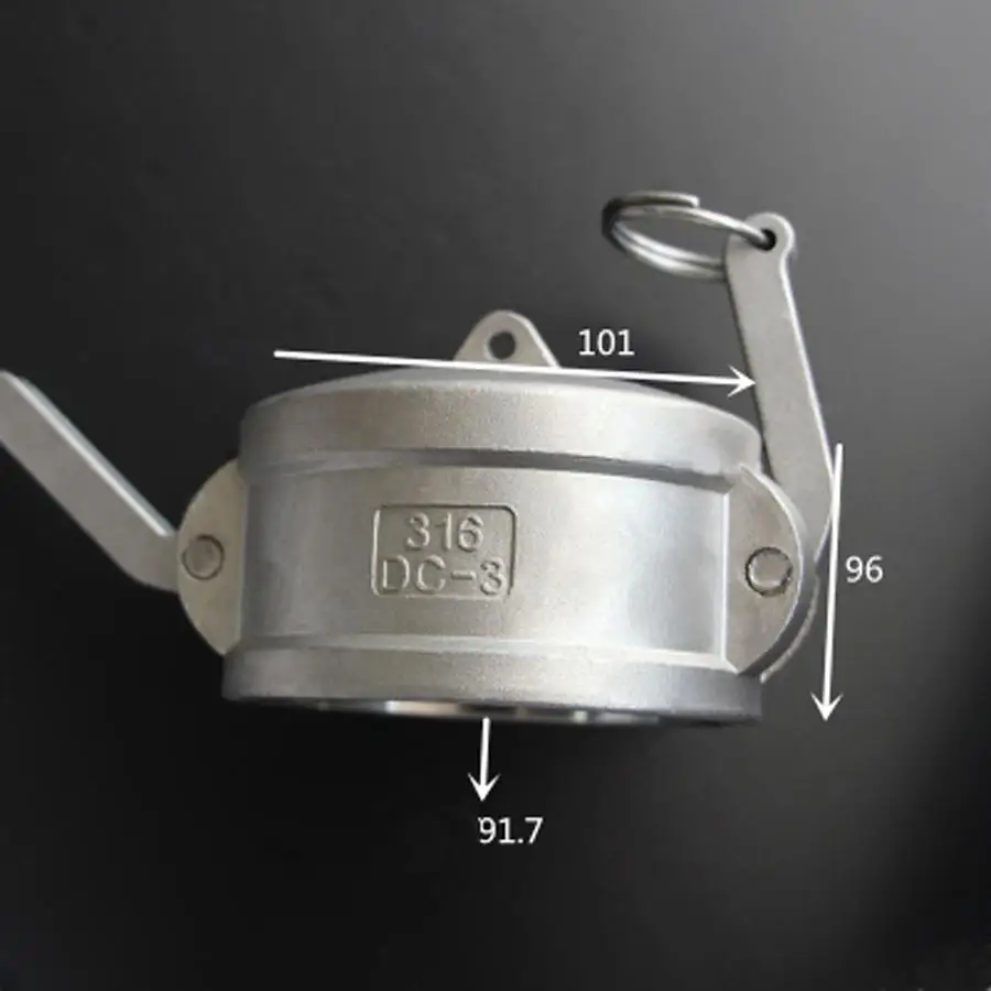 

3" Socket End Cap Type C Camlock Quick Disconnect Coupling 304 Stianless Cam Groove For Hose Pumps Homebrew