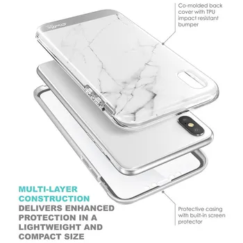 

For iphone Xs Max Case Cover SUPCASE UB Stella Premium Hybrid Shinning Glitter Bling Marble Case with Built-in Screen Protector
