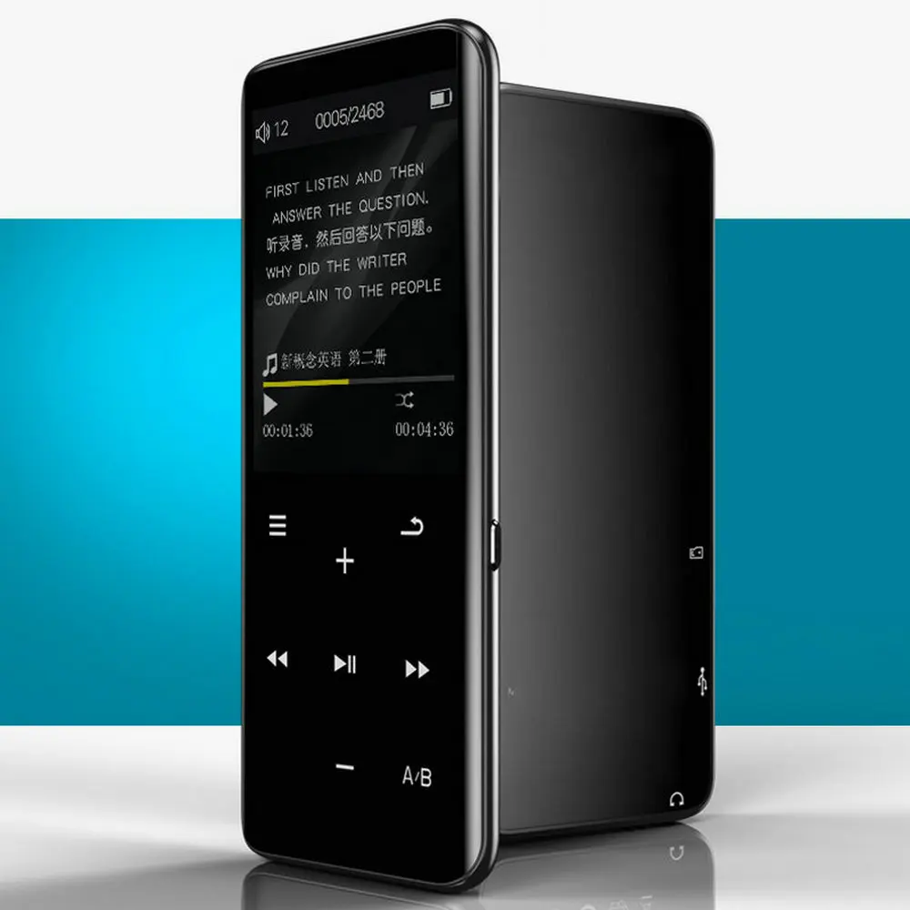 

X5 MP4 Music Player Bluetooth MP3 Walkman HIFI Sports FM Radio Mini USB Video Portable Metal Player With Digital Voice Recorder