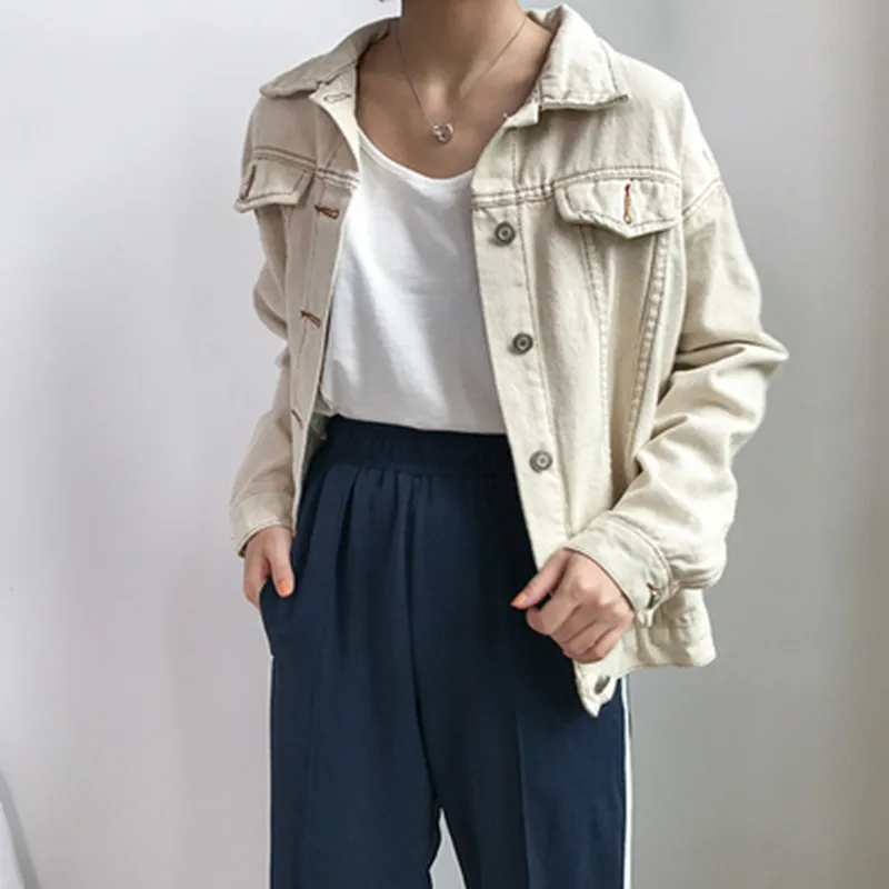 

2017 autumn Bf style denim jacket casual brief jeans jacket women (B0753)