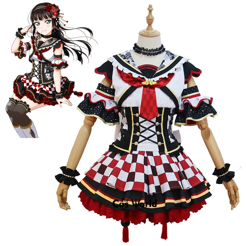 Новогодние фартуки для косплея Love Live Sunshine Aqours фартук горничной курозсава