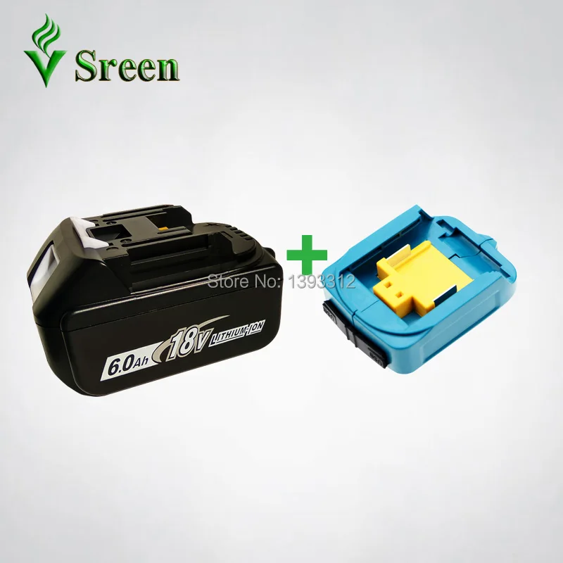 

18V 6000mAh BL1860 Replacement for Makita 18V BL1830 BL1840 BL1850 LXT Rechargeable Lithium Ion Power Tool Battery & USB Charger