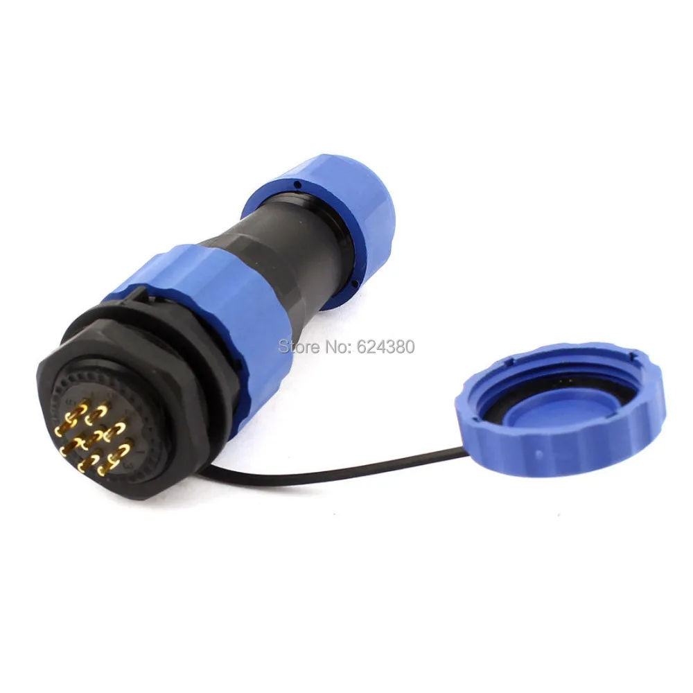 Waterproof Dustproof Aviation Connector SD20 20mm 9 Pin 9P Panel Mount