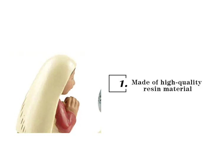 Ручная роспись христианский Иисус Рождество смолы подарки христианские украшения домашнее украшение христианство смола статуя ремесло