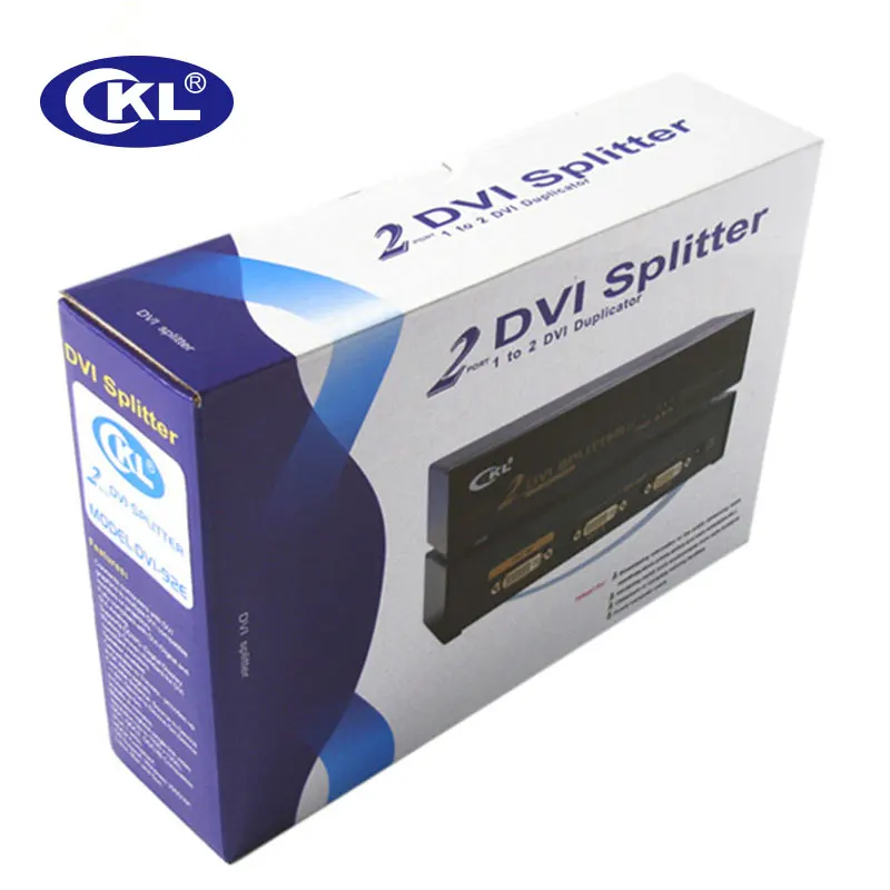 CKL 1x2 2 порта DVI разделитель устройство для совместного использования видео