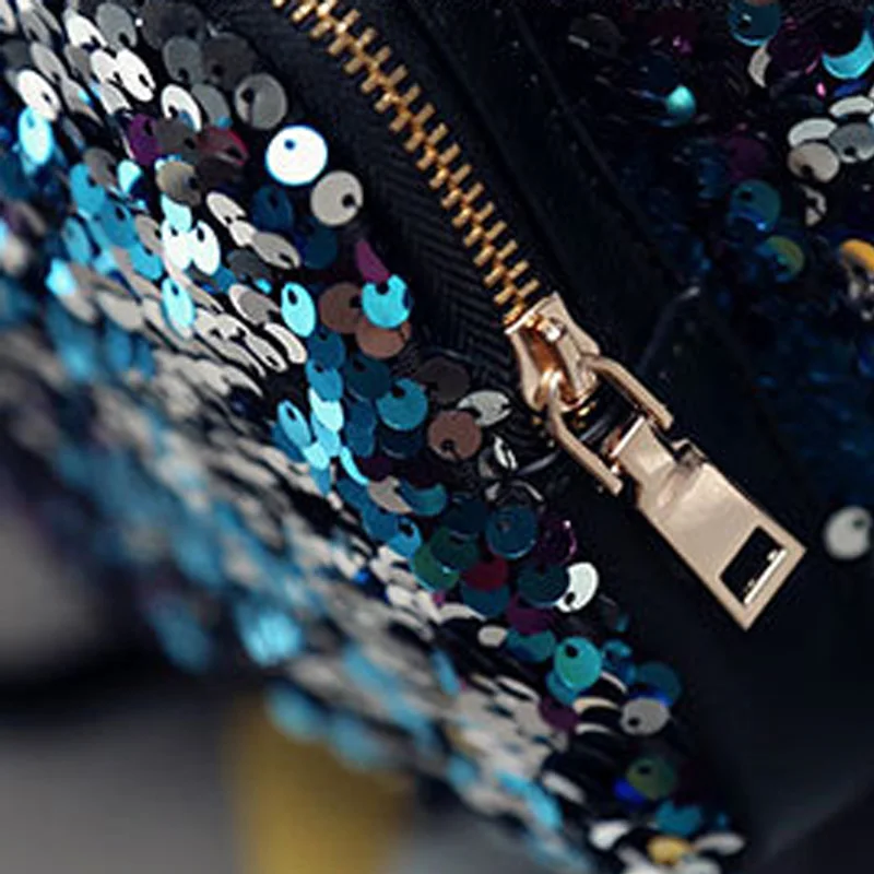 Women Sequined Backpack PU Leather Small Sequins Female Backpacks New Arrival Bling Designer Travel Girl Rucksack Mochila BP0198 (4)