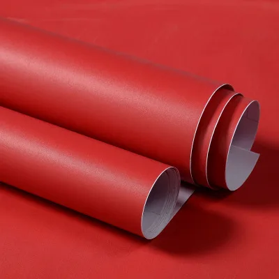 red 10mX60cm Чистый белый самоклеющиеся обои ПВХ водонепроницаемые обои стикер на стену мгновенные наклейки мебель отремонтированный шкаф стикер - Цвет: red 10mX60cm