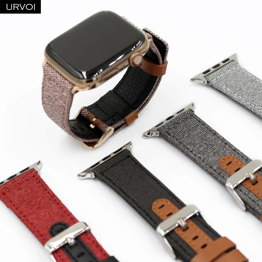 Тканевый ремешок URVOI для Apple Watch series 54321 тканевый iwatch Branny классический дизайн