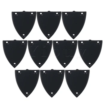 

Yibuy 10pcs Black Guitar Triangle Truss Rod Covers 1Ply 3 Holes Replacement