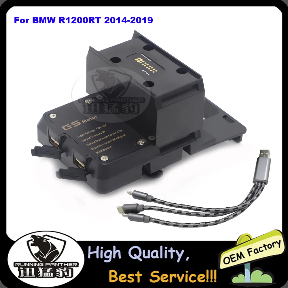 

For BMW R1200RT r1200 rt 2014-2019 Mobile Phone Navigation Bracket Motorcycle USB Charging