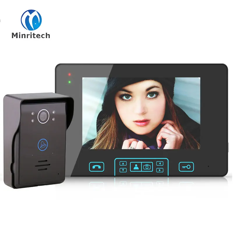 

Top Quality 7" LCD WiFi Wireless Visual Intercom Doorbell Night Vision Video Recordable TFT LCD Touch Button Visual Doorbell