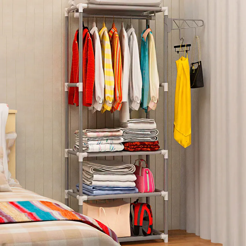 Creative Floor Stand Coat Rack Door Clothing Rack Diy Clothes