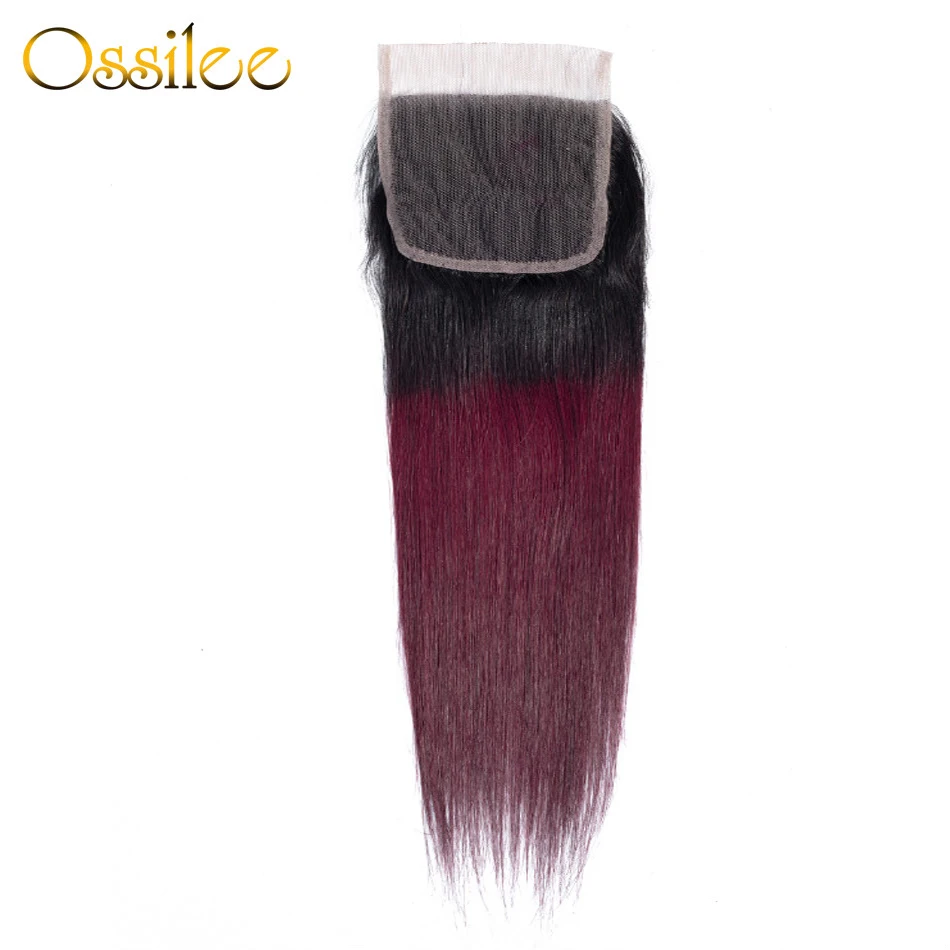 Ossilee 1b 99J Burgundy Red Ombre Weave Human Hair Bundles with Closure Brazilian Straight Hair 3 Bundles with Closure Non remy Ossilee 1b 99J Burgundy Red Ombre Weave Human Hair Bundles with Closure Brazilian Straight Hair 3 Bundles with Closure Non remy