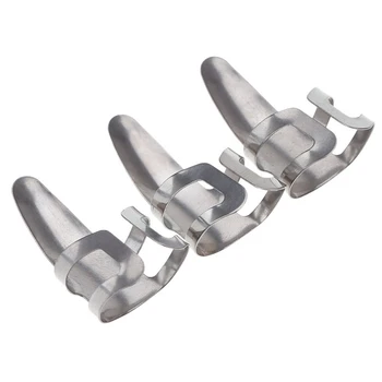 

3pcs Stainless Steel Finger Guitar Picks Plectrums Durable