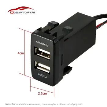 

KKmoon Hot Sale Car 5V 2.1A USB Interface Socket Charger+USB Audio Input Socket for TOYOTA VIGO Car Entertainment Socket