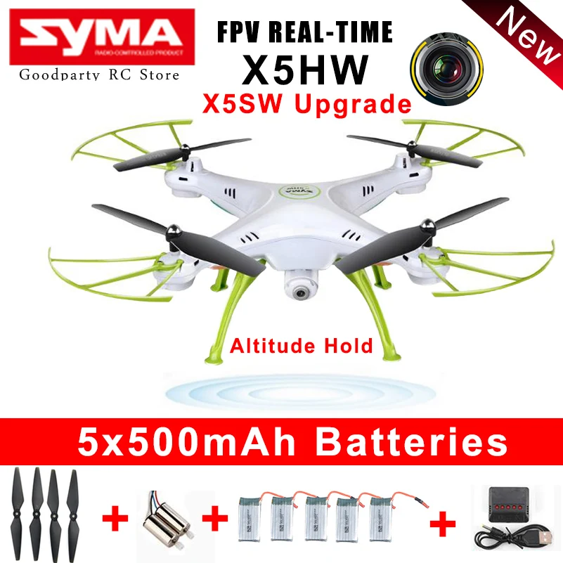 

SYMA Drone With Camera HD Wifi FPV Selfie drones Quadrocopter RC Helicopter Quadcopter RC Dron Toy X5HW (X5SW Upgrade)