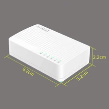 White Case mini ethernet switch 4 port desktop network SOHO RJ45 LAN HUB Small for Home 100