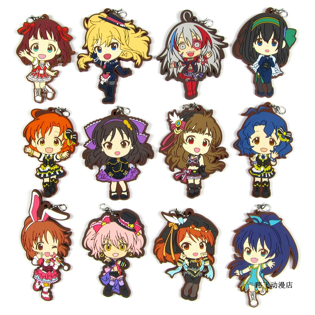 

THE IDOLM@STER Shibuya Rin Kanzaki Ranko Tada Riina Action Figure Anime Model Rubber Keychain Pendant 6cm