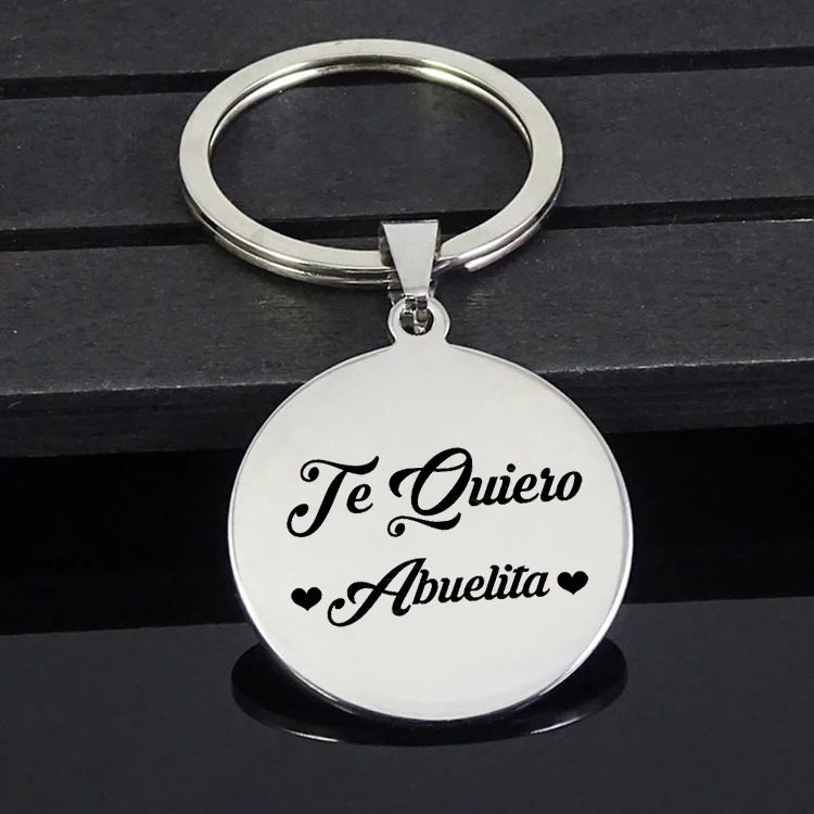 "TE quiero abuela" брелок список круглая подвеска Llavero ювелирные изделия Best подарок для бабушки Прямая YP7165