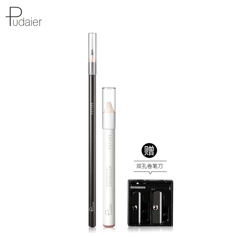 Pudaier Hard Head Microblading Eyebrow Pen With Concealer 10 Color Waterproof Long Lasting Pencil Black Brown | Красота и здоровье