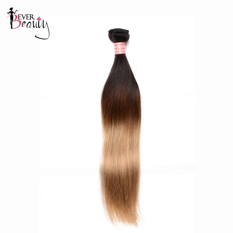 Straight Ombre Brazilian Hair Weave Bundles T1B/4/27 Color Ever Beauty Ombre Human Hair Bundles 3 Pcs/Lot Remy Hair