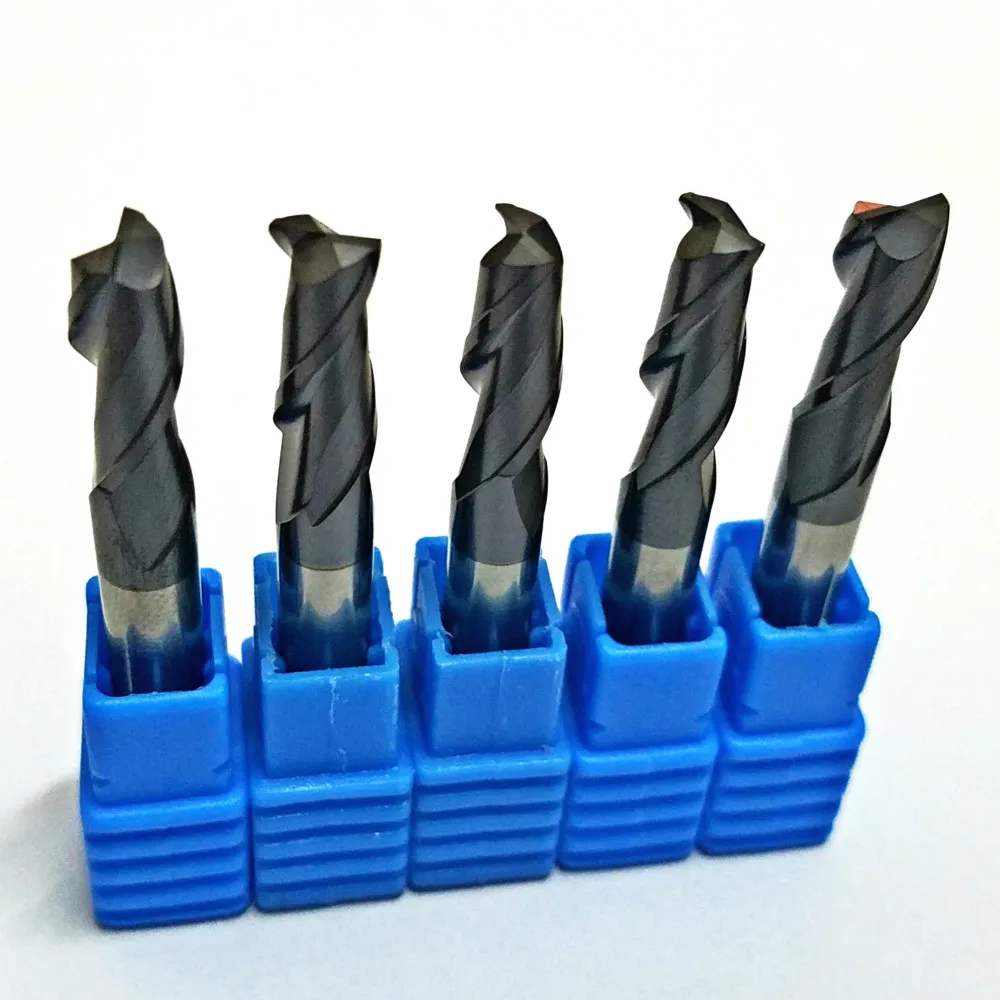 5pcs/lot 2 Flute Slot Solid Ball Nosed End Mill CNC Milling Cutter