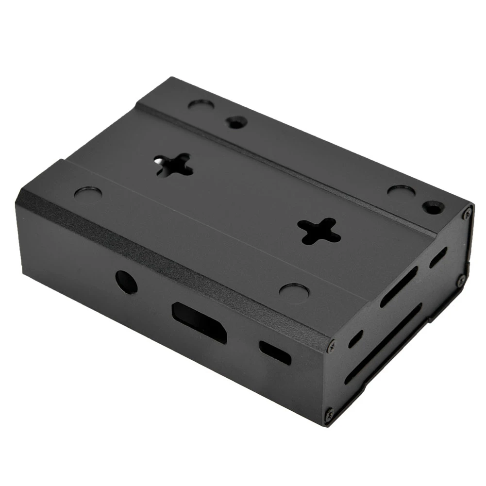 Топ антипомех корпус из алюминиевого сплава чехол для Raspberry Pi 3B+/3B/2B Быстрое рассеивание тепла - Цвет: Черный