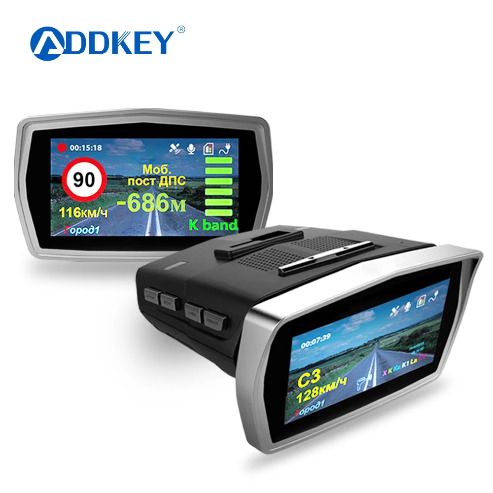 ADDKEY 3 в 1 Dash cam Ambarella A7LA50 автомобильный радар DVR камера 1296P gps для русской скорости Анти радар детектор видео Автомобильный регистратор