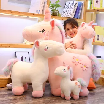 

Nice plush unicorn toys kids toy stuffed animal horse dolls huggable pillow home decor Christmas Birthday gift for children