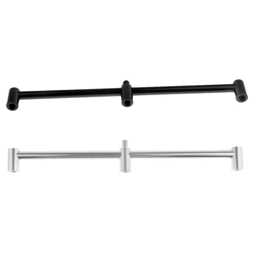 Aluminum Alloy Fishing Buzz Bars Buzzer Bar for 3 Bite Alarms / Rod Holder / Bank Sticks