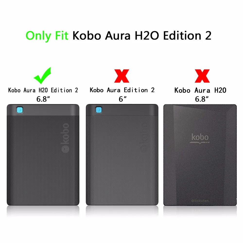 Умный чехол для Kobo aura H2O edition 2 6," водостойкий читалка с держателем для рук/ручная решетка+ Бесплатный подарок