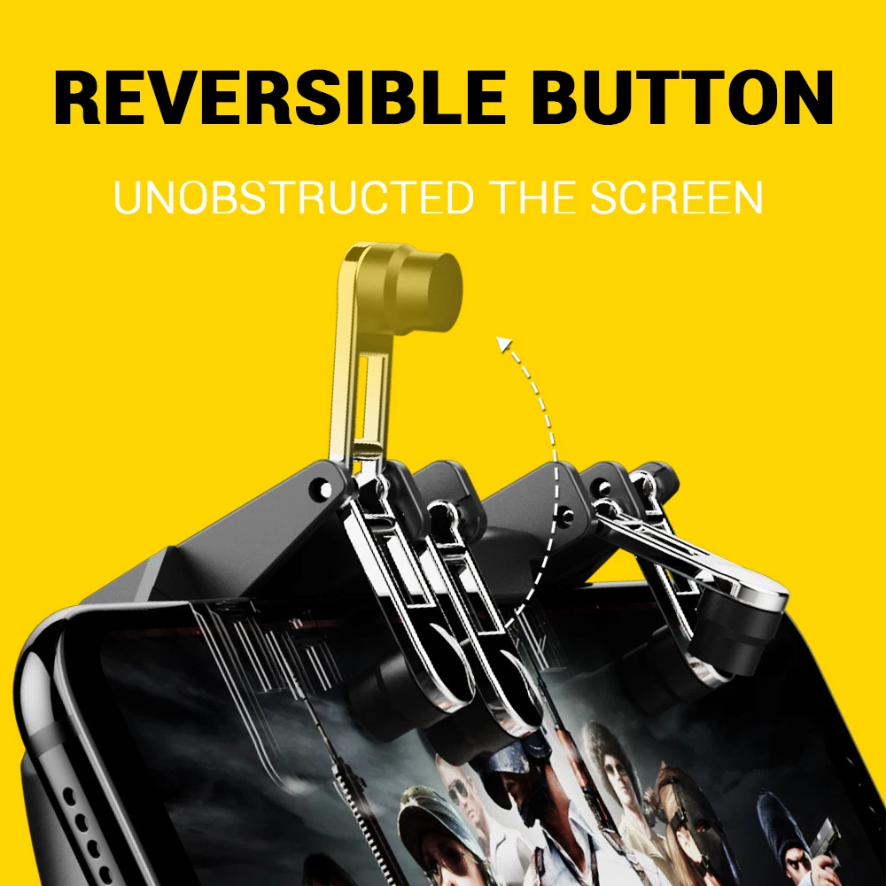 Six Finger All-in-One PUBG Mobile Game Controller Free Fire Key Button Joystick Gamepad L1 R1 PUBG Trigger for IPhone Android