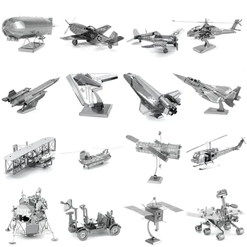 

Aircraft Fighter Helicopter 3D Metal Puzzles Air Force Model Kits Laser Cut Jigsaw Adult Kids Home Decor Aviation Collection Toy