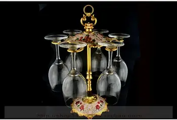 

Creative wine beverage holder inversion reveal frame hang goblet