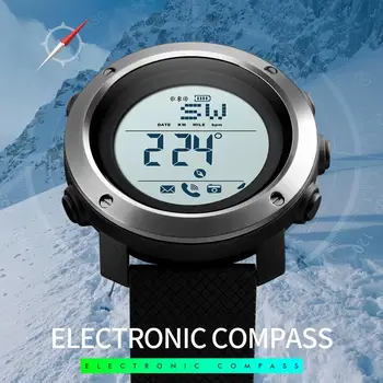 

2019 SKMEI Sport Smart Watch Men Watch Waterproof Steel Ring Bluetooth Magnetic Chargeing Electronic Compass Reloj Inteligent