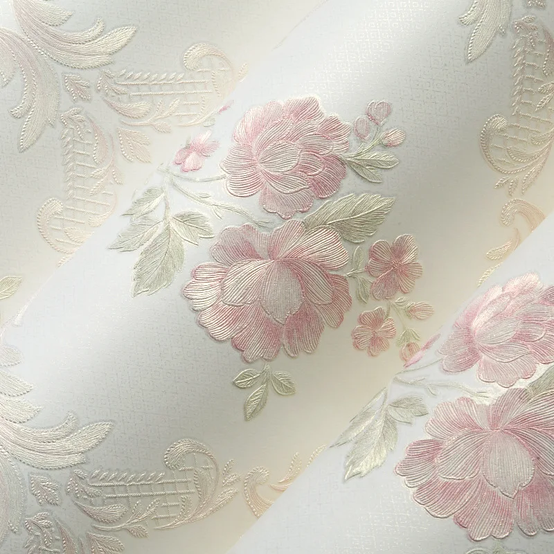 Thicken Non-woven Pastoral Floral Wallpaper roll papel de parede 3D Wall Paper Mural Wall paper for living room papel contact