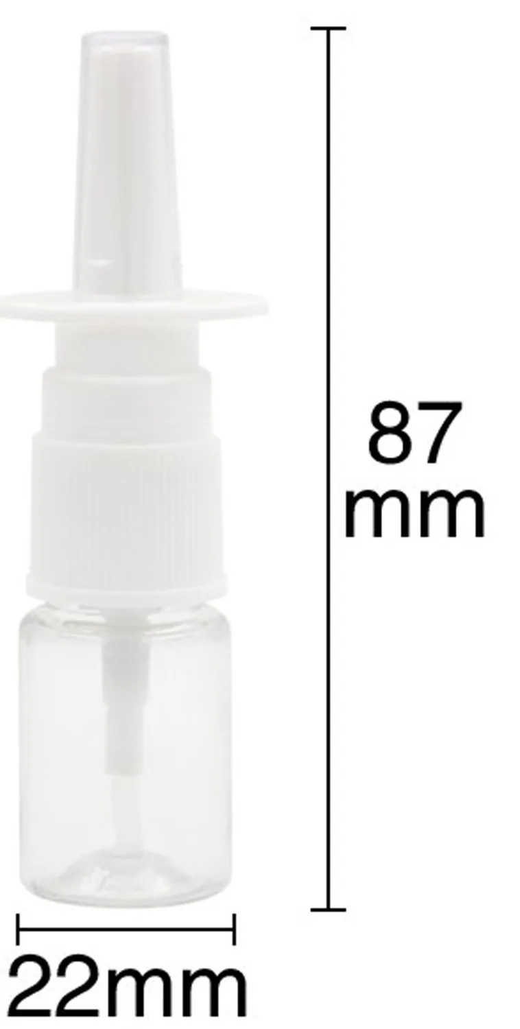 50Pcs 5ml 10ml 15ml 20ml 30ml 50ml Empty Plastic Nasal Spray Bottles blue clear brown Sprayer Nose Spray Pet Refillable Bottles