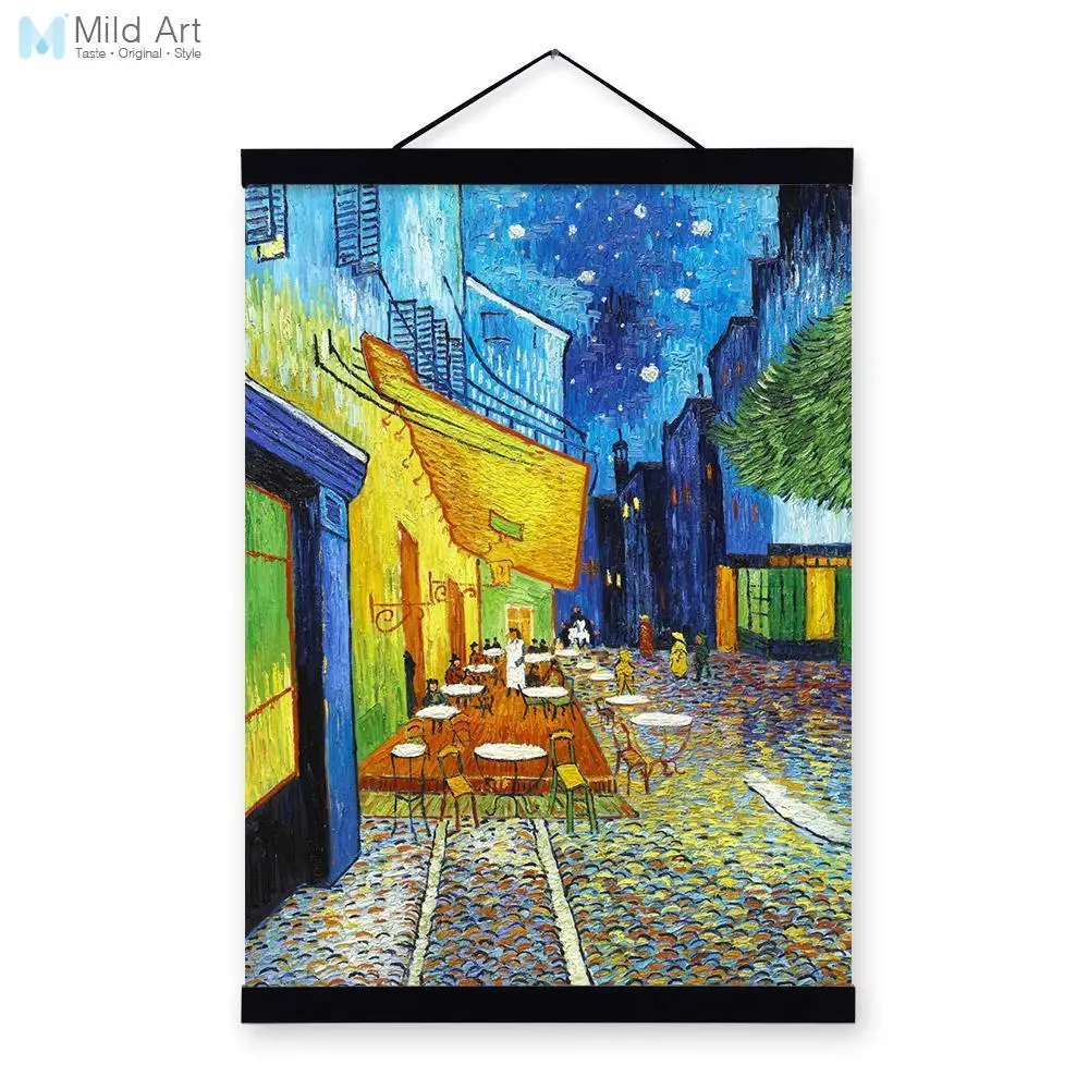 

Cafe Modern Impressionism Famous Artist Vincent Van Gogh Art Print Poster Wall Picture Canvas Oil Painting Restaurant Home Decor