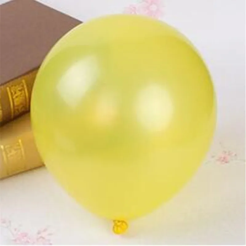 

Yellow balloon 50pcs/lot 10inch 1.2g pearl helium ballons wedding decorations baloons birthday party supplies holiday toys