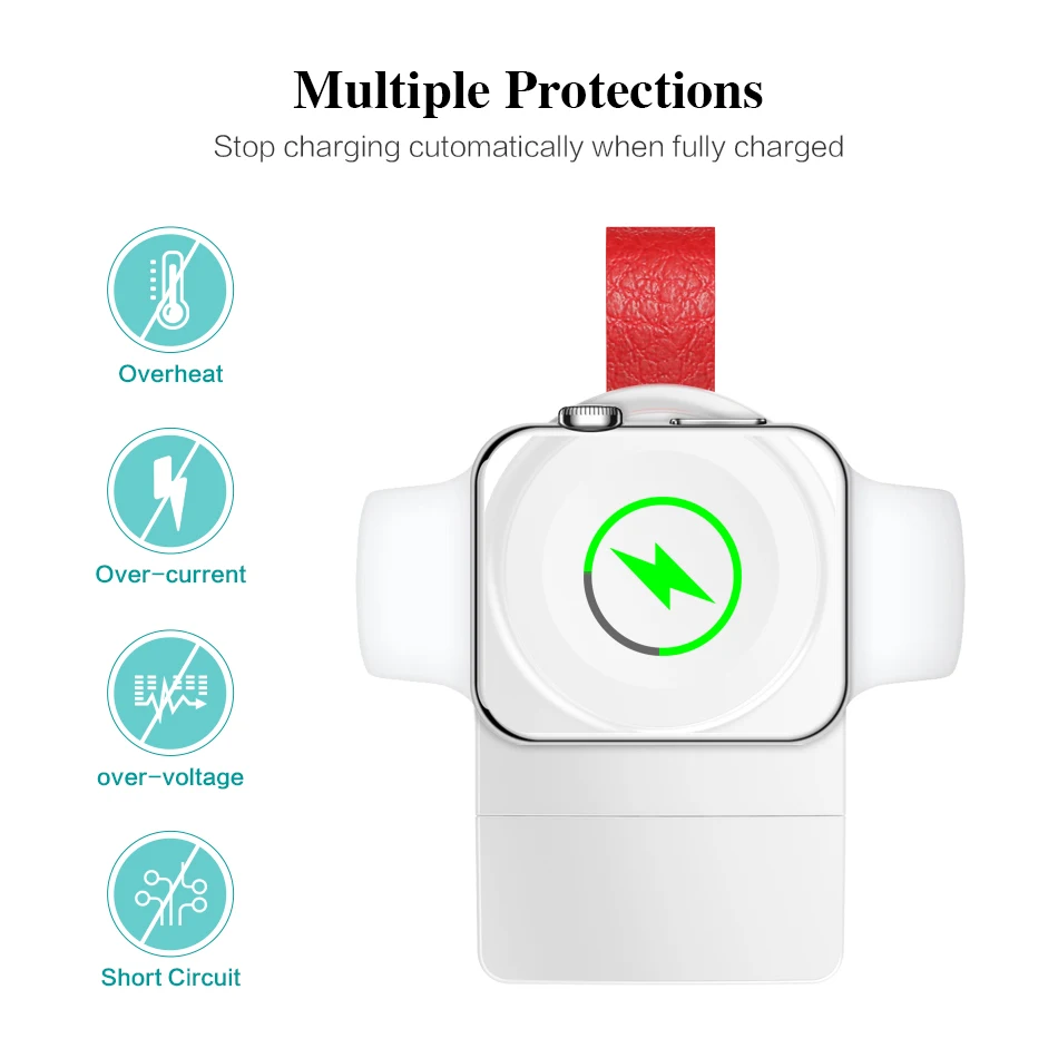 Беспроводное зарядное устройство FLOVEME Smart Watch для Apple Watch, 4 USB, быстрая зарядка, зарядное устройство серии 4, 3, 2, 1, магнитные часы, беспроводное зарядное устройство