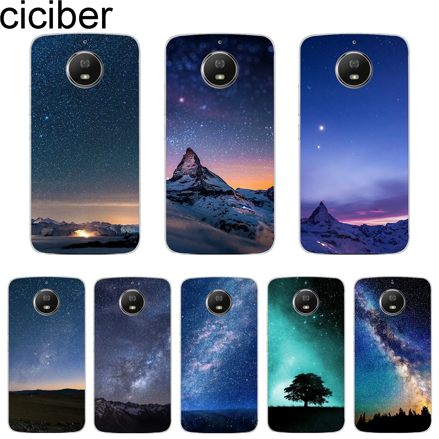 Ciciber чехол для Motorola Moto C Z2 Z3 ONE P30 G4 G5 G5S G6 E3 E4 E5 Play Plus телефона из мягкого ТПУ Звездное
