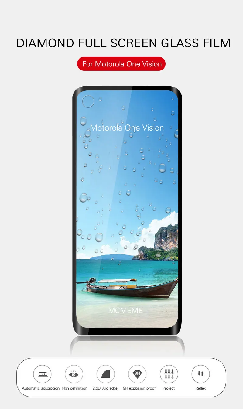 10 шт. для Motorola One Vision закаленное стекло Moto One Vision протектор экрана Motorola One Vision XT1970-1 OneVision стеклянная пленка