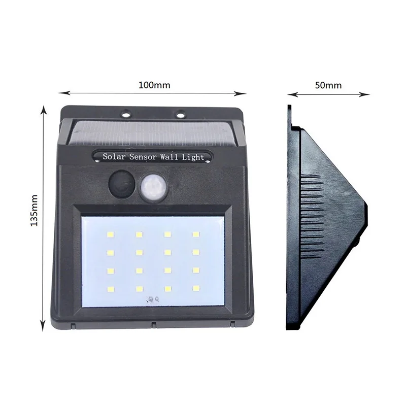 Водонепроницаемый светодиодный светильник на солнечной батарее с датчиком движения PIR, ночник, садовый декор, настенный светильник, энергосберегающий