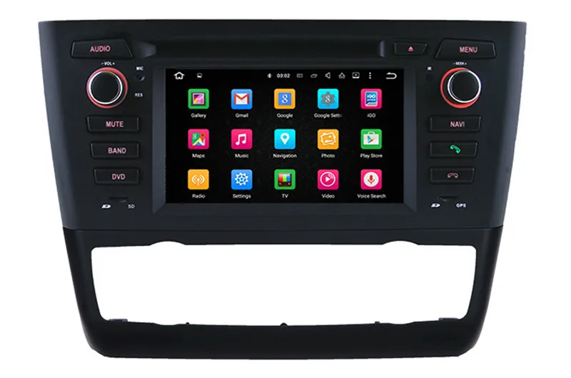 Sale Android 8.0 Car DVD Player for BMW 1 Series E81 E82 E87 E88 with GPS Navigation Radio BT USB SD AUX WIFI Audio Stereo 4G + 32G 1