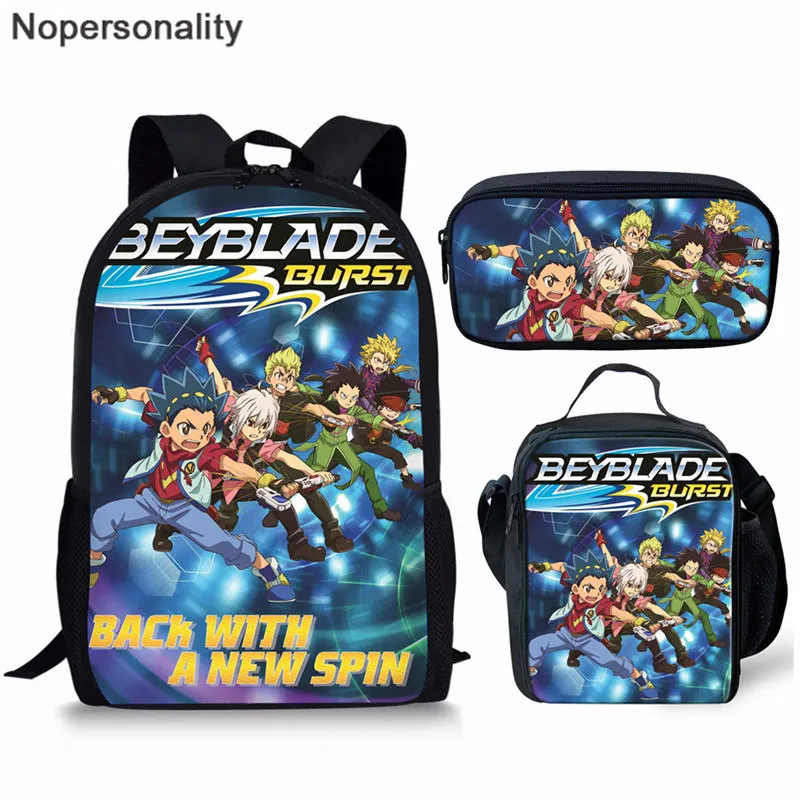 Nopersonality классный Детский комплект школьных сумок аниме Beyblade Burst Evolution школьные сумки рюкзак для девочек мальчиков ортопедические школьные сумки - Цвет: XM1883CGK