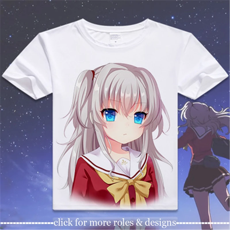 

Charlotte Tomori Nao Cosplay Costume Cloth Unisex Short Sleeve T-shirt